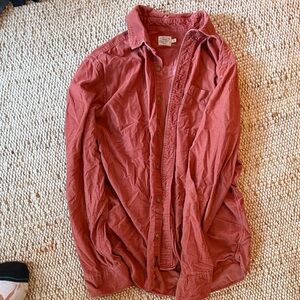 Faherty Men's Red Dress Shirt